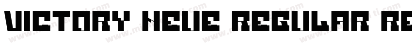 Victory Neue Regular Regular字体转换